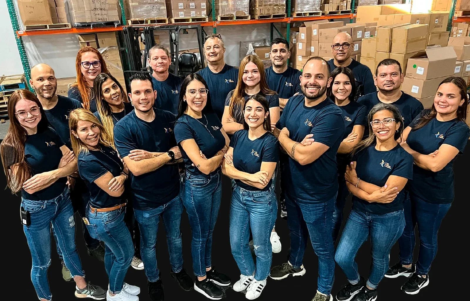The DC Logistics US team at the Orlando warehouse